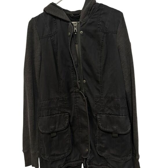 Abercrombie Spacedye Gray Black Contrast Utility military Size M - Picture 2 of 14